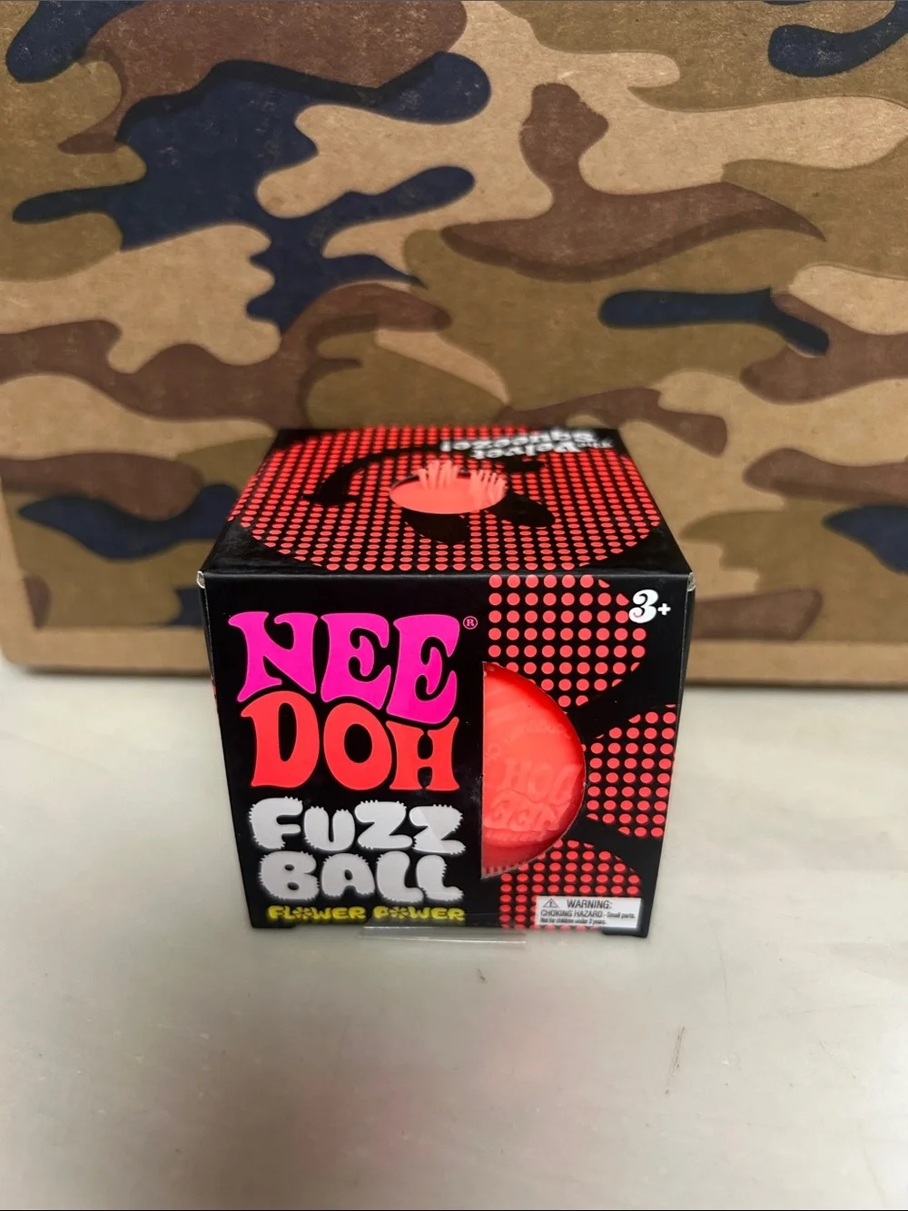 Pink Fuzz Ball Kids Stress Toy